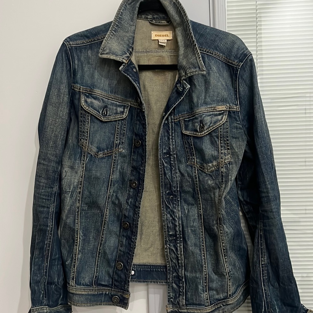 Diesel Women's Distressed Blue Denim Jacket